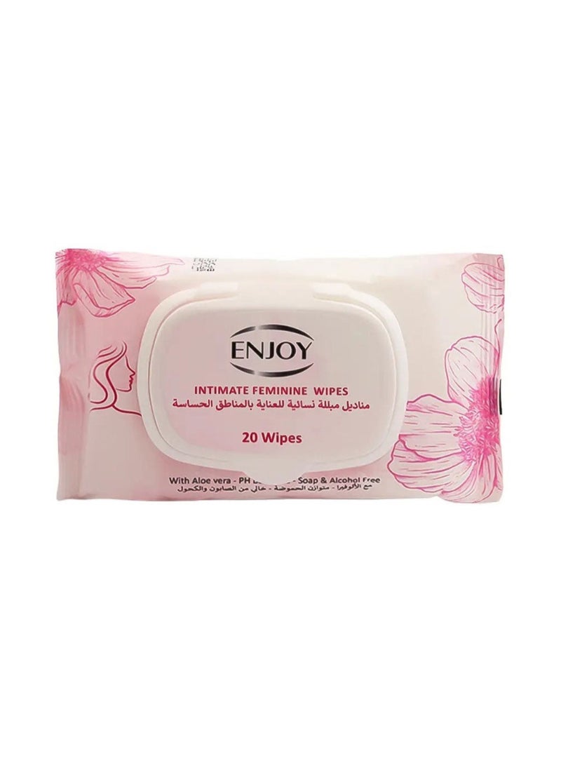 Enjoy Intimate Feminine Wipes, Pack of 20's